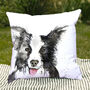 Inky Dog Outdoor Cushion For Garden Furniture, thumbnail 1 of 8