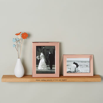 Personalised Oak Shelf With Photo Frame Options, 7 of 12