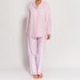 Women's Pyjamas In Pink And White Striped Flannel, thumbnail 1 of 4