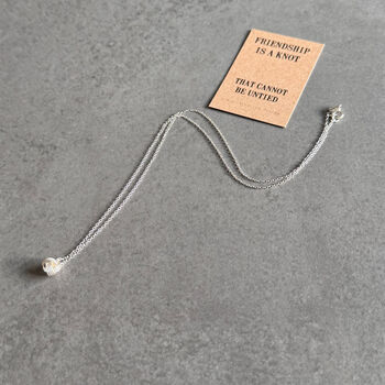 Friendship Knot Sterling Silver Necklace, 3 of 12