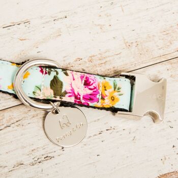 The Barnes Blue Floral Dog Collar, 4 of 6