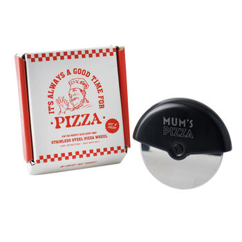 Black Pizza Cutter 'Mum's Pizza' In Gift Box, 2 of 2