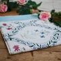Inca Lily Floral Block Printed Indian Tablecloth, thumbnail 2 of 10