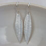 Sterling Silver Textured Palm Earrings, thumbnail 1 of 8