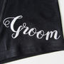 Personalised Groom's Wedding Pants, Metallic Print, thumbnail 6 of 8