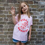 Pizza Monster Girls' Slogan T Shirt, thumbnail 4 of 4