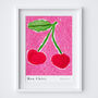 Mon Chéri Food Art Print Cherries Kitchen Fruit Poster, thumbnail 2 of 11