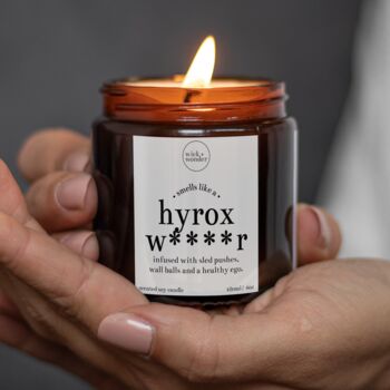 Hyrox Gifts, Funny Hyrox Candle With Matches, 5 of 11