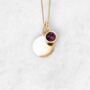 Genuine Amethyst Cz Necklace In 18ct Gold Plated Silver, thumbnail 4 of 12