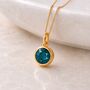 Personalised Gold Plated Sterling Silver December Birthstone Topaz Pendant Necklace, thumbnail 1 of 11