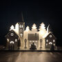 LED 'Lucerne' White Wooden Christmas Village, thumbnail 2 of 3
