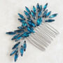 Turquoise Crystal Hair Comb, thumbnail 1 of 3