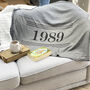 Personalised Birth Year Snuggle Blanket, thumbnail 1 of 12