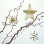 Trio Of Gold Tin Christmas Ornament, thumbnail 1 of 7