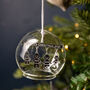 Personalised Gingerbread Family Glass Dome Bauble, thumbnail 1 of 3