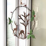 Handmade Metal Deer Pair Winter Wreath, thumbnail 2 of 5