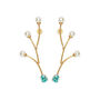 Bias Gold Plated Pearl Moving Sculpture Earrings, thumbnail 5 of 6