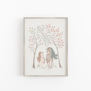 Magical Unicorn Children's Art Print, 4 of 4