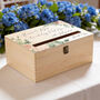 Personalised Watercolour Flowers Wedding Card Wooden Post Box, thumbnail 5 of 6