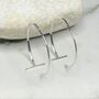 Minimalist Bar Sterling Silver Hoop Earrings, thumbnail 1 of 8