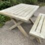 Outdoor Table With X Legs, thumbnail 2 of 4