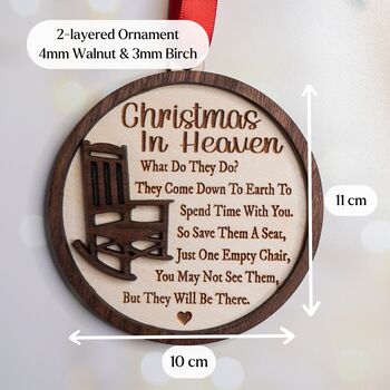Christmas In Heaven Memorial Ornament Bereavement Gift, 3 of 7