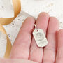 Skinny Dog Tag Personalised St Christopher Necklace, thumbnail 3 of 11