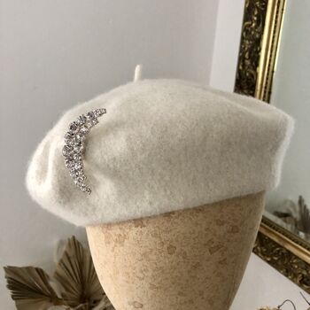 Ivory Beret With Optional Veil And Accessories, 9 of 12