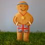 Hand Iced Congratulations Jolly Gingerbread Man Biscuit, thumbnail 1 of 3