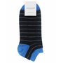 Thin Stripe Blue And Dash Black Men's Trainer Socks, thumbnail 8 of 8