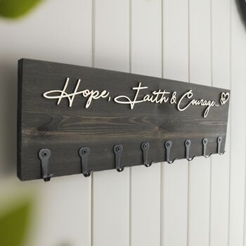 Large Personalised Key Holder With Eight Hooks, 2 of 10