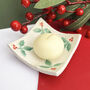 Holly Christmas Candle Tealight Dish, thumbnail 1 of 4