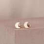Crescent Moon Stud Earrings, thumbnail 3 of 11