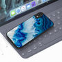 iPhone Case Blue Agate Geode 12 13 14 15 Se, thumbnail 2 of 2