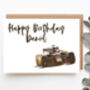 Personalised Adult Birthday Card Racing Car, thumbnail 1 of 4