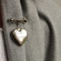 Silver Heart Locket Personalised Brooch Pin, thumbnail 2 of 12