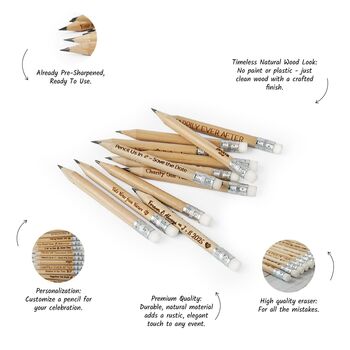 Personalised Mini Pencils With White Rubber, 2 of 10