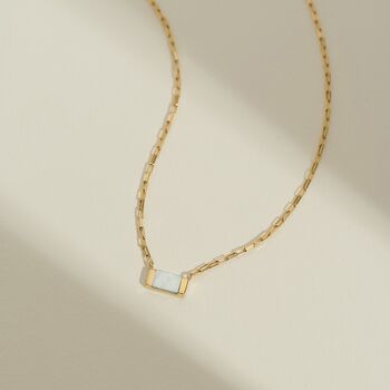 Darcy Pearl Pendant Gold Necklace, 2 of 8