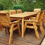 Eight Seater Rectangular Garden Table Table Set, thumbnail 3 of 4