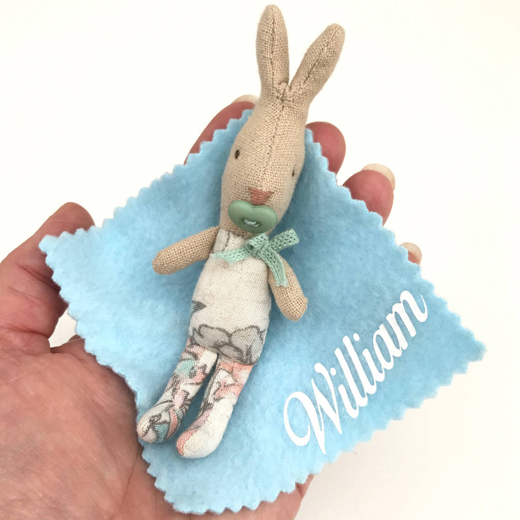 personalised rabbit teddy
