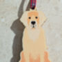 Golden Retriever Hanging Wooden Christmas Decoration, thumbnail 4 of 5