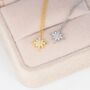 Tiny Starburst Pendant Necklace In Sterling Silver, thumbnail 4 of 12