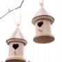 2pc Hanging Wooden Bird Nest House Shelter Garden Decor, thumbnail 4 of 4