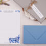A5 Personalised Letter Writing Paper With Blue Tiger, thumbnail 4 of 4