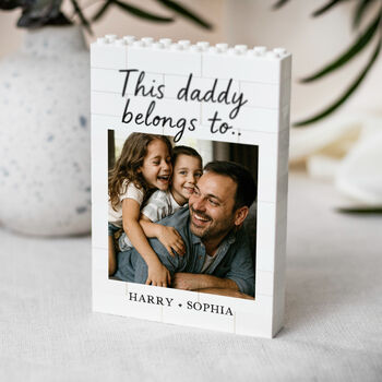 Personalised Christmas Photo Memory Block For Dad, 9 of 9