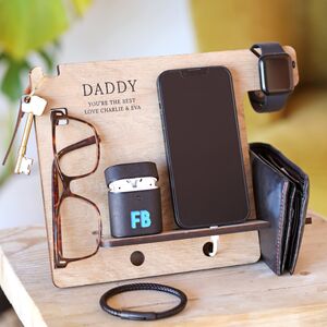 Personalised Daddy Wooden Accessory Stand