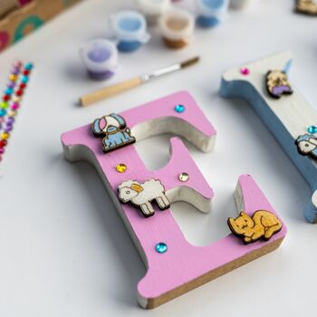 Personalised Paint Your Own Baby Animal Wooden Name, 2 of 12