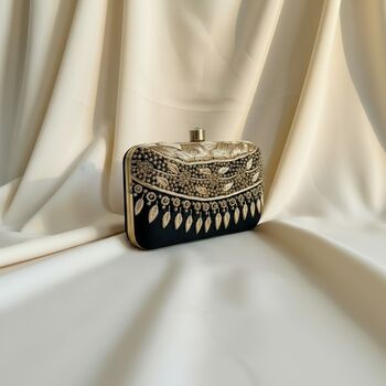 Heavily Embroidered Green Clutch Bag, 2 of 11