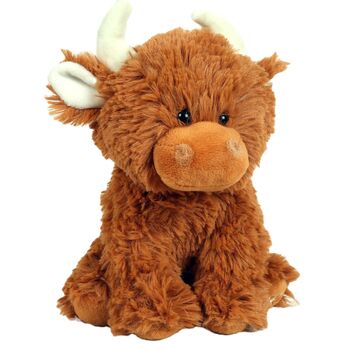 Highland Cow Brown Plush Soft Toy, Gift, 3 of 9