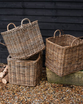 Square Rattan Log Basket, 6 of 9